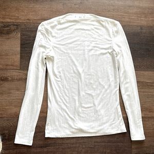 Mango high neck white shirt